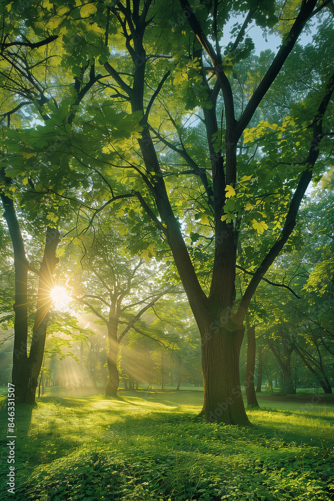 Fototapeta premium 숲속, Forest, summer forest, trees, camping, refreshing, 네이처, 공원, 나무, 경관, 목초, 봄, 여름, 단풍, 나뭇잎, 태양, 나뭇잎, 가을, 나무, 나무, 주변, 가지, 계절, 햇빛, 식물, 뜰, 미, 가을, 아웃도어