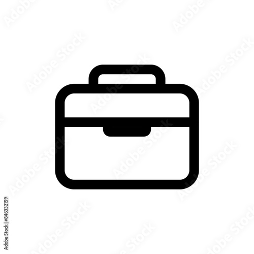 Briefcase icon vector isolated on white background