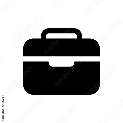 Briefcase icon vector isolated on white background