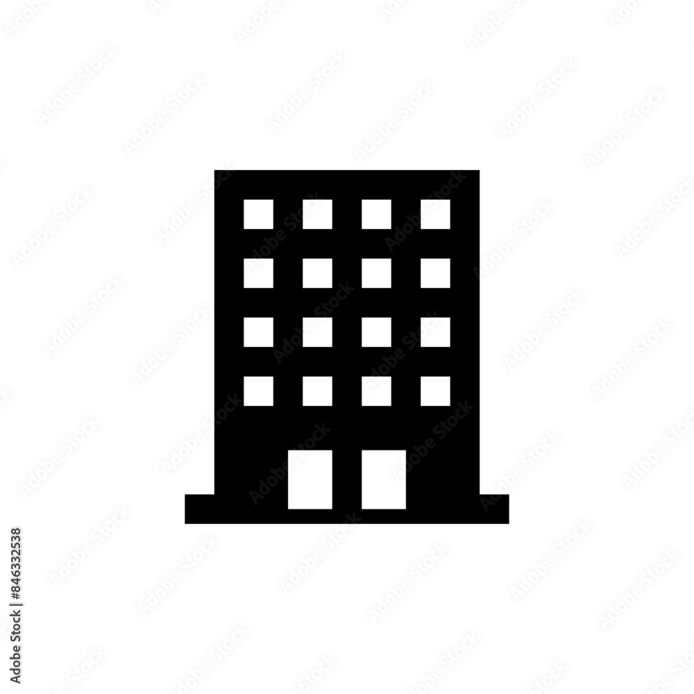 Building icon vector isolated on white background Building icon vector isolated on white background