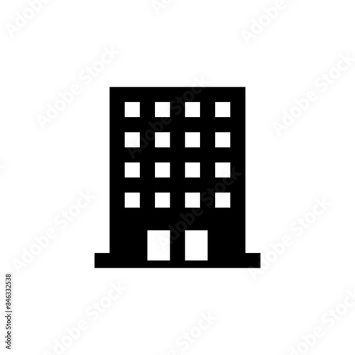 Building icon vector isolated on white background