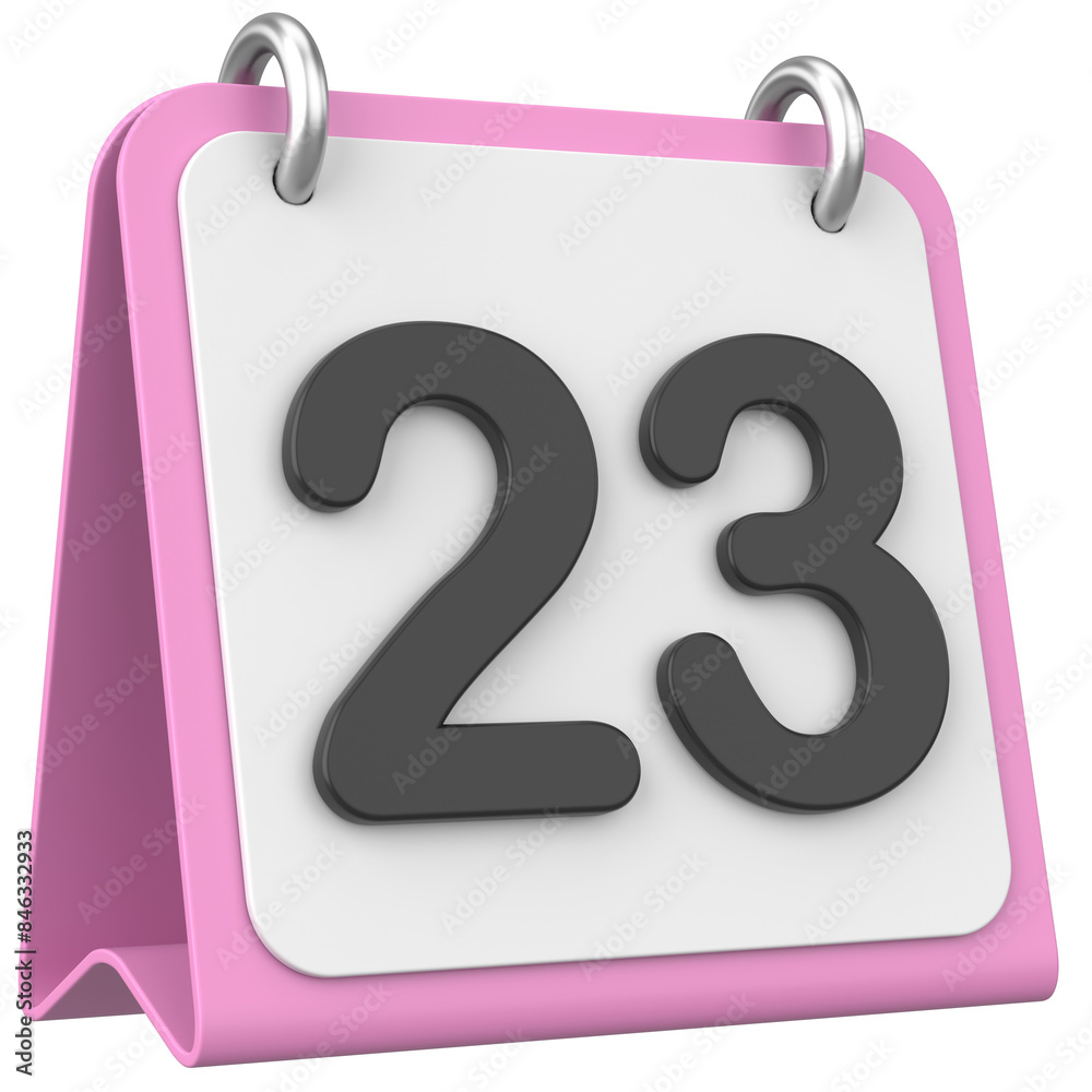 3D calendar. Day 23. Twenty-third day of the month. 3D illustration. 3D calendar. Day 23. Twenty-third day of the month. 3D illustration.