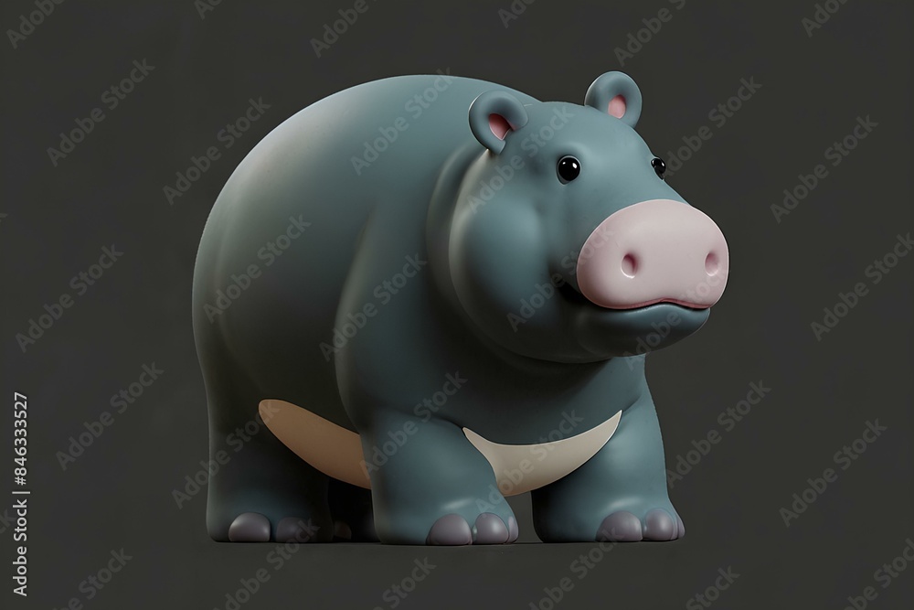 Hippopotamus cartoon model Hippopotamus cartoon model