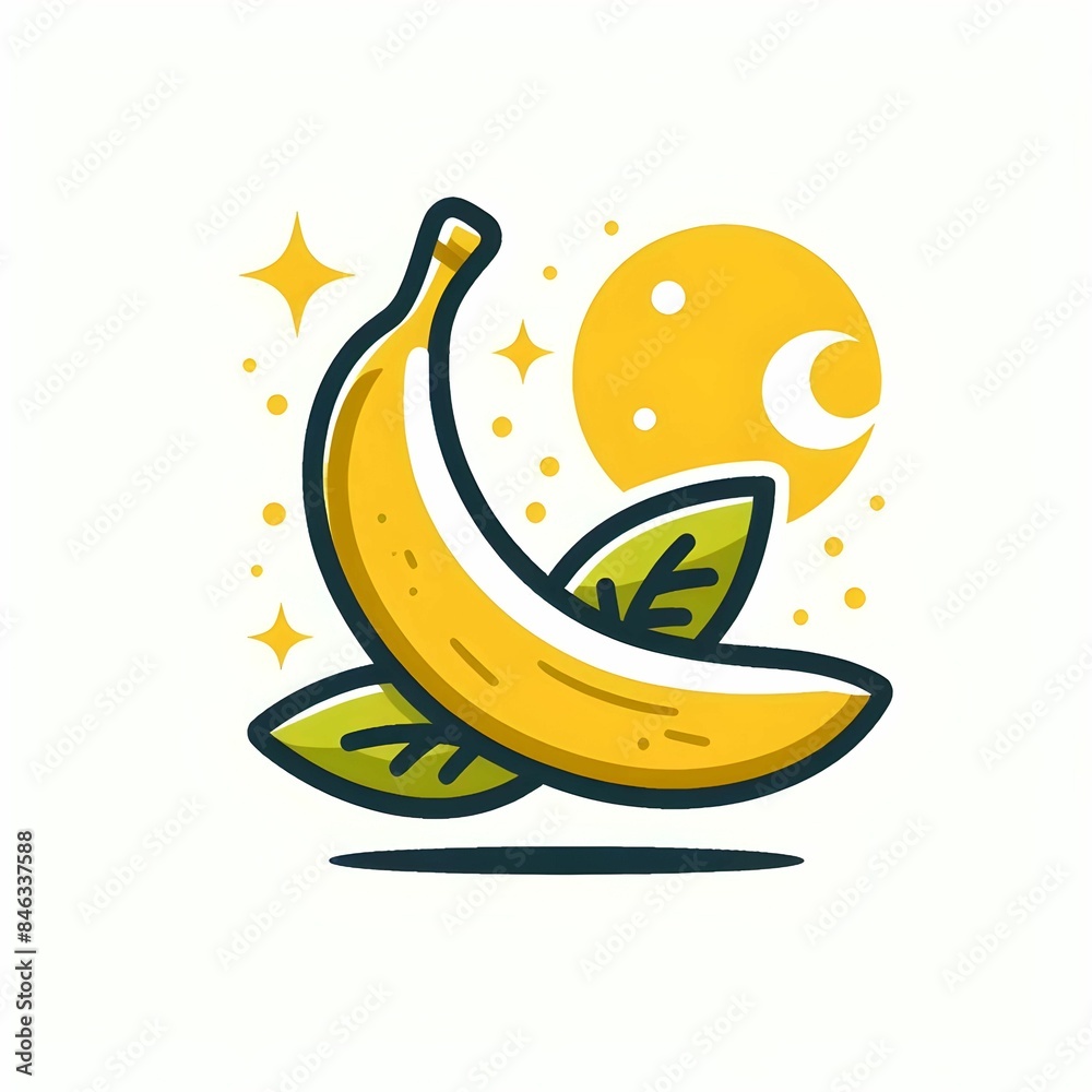 flat vector logo of banana illustrations flat vector logo of banana illustrations
