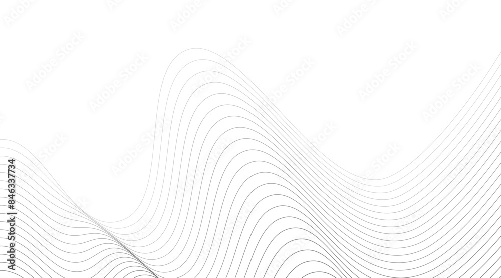 Abstract wave stripes lines pattern on white background vector Stock ...