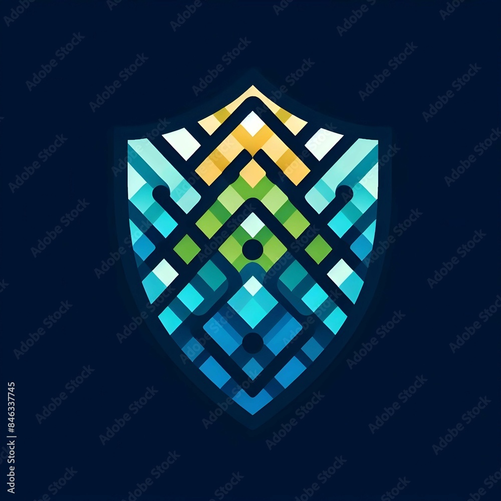 flat vector logo of shield illustrations flat vector logo of shield illustrations