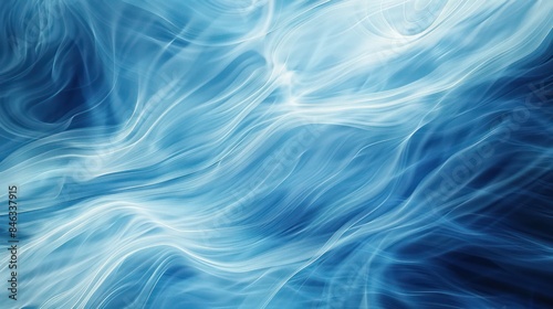 Craft a visually stunning image of a serene blue abstract background with a smooth motion blur pattern, suitable for various design purposes.  photo