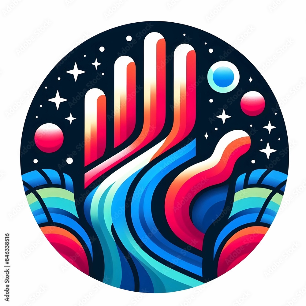 Obraz premium flat vector logo of hands illustrations