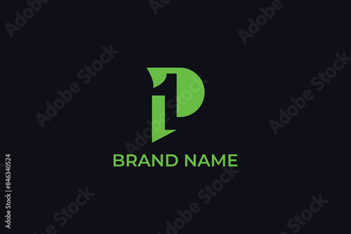 letter P and 1 for icon or logo design, p1 abstract logo, p1 building logo, modern corporate logo, minimal estate logo, sport brand logo photo