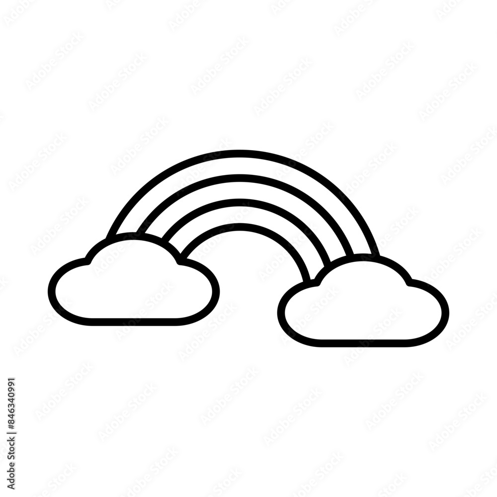 Rainbow Icon Ideal for Weather and LGBTQ+ Themes Rainbow Icon Ideal for Weather and LGBTQ+ Themes