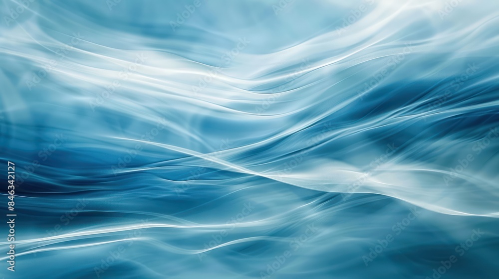 Illustrate the concept of tranquility and serenity with a image featuring a serene blue abstract background enhanced by a smooth motion blur pattern. Illustrate the concept of tranquility and serenity with a image featuring a serene blue abstract background enhanced by a smooth motion blur pattern.