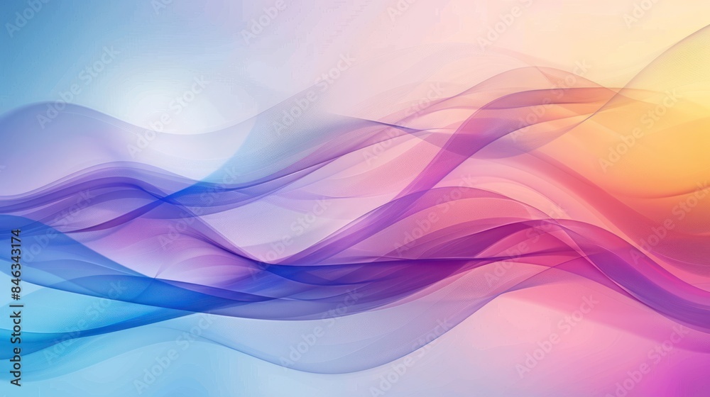 Illustrate the versatility of modern design with a image featuring a trendy color gradient wave background, ideal for crafting dynamic brochure design templates. 