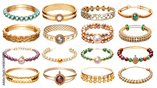 Wallpaper Mural Set Of Bracelet Isolated On Transparent Background, Collection Of Bracelet 
 Torontodigital.ca