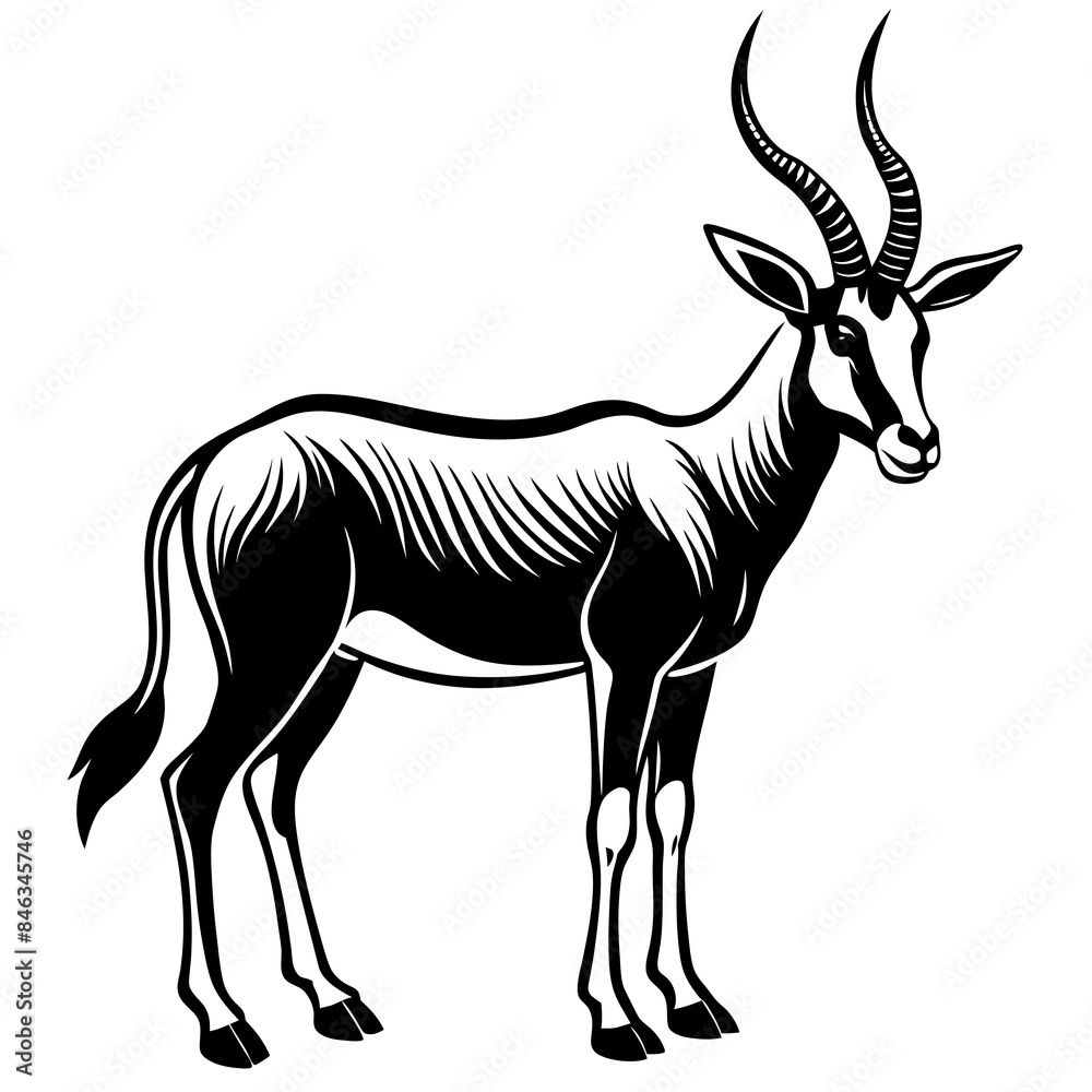 Arabian Oryx vector artwork illustration svg Arabian Oryx vector artwork illustration svg