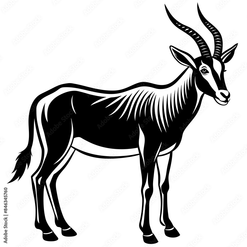 Arabian Oryx vector artwork illustration svg Arabian Oryx vector artwork illustration svg