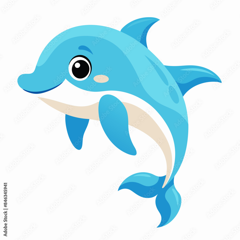 Obraz premium cute dolphin vector artwork illustration svg