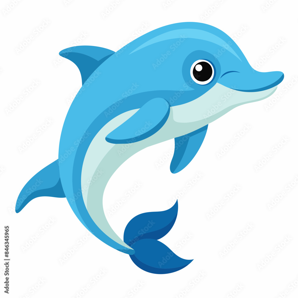 Obraz premium cute dolphin vector artwork illustration svg