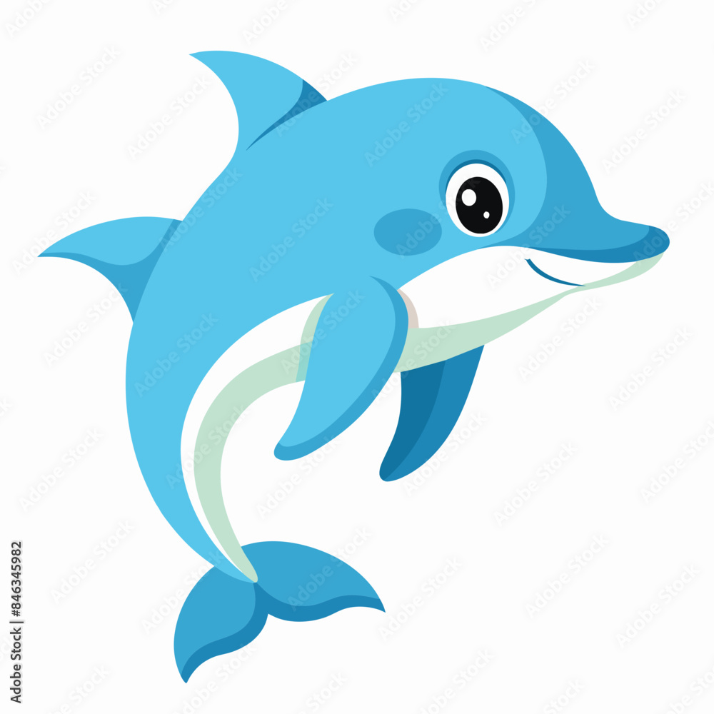 Obraz premium cute dolphin vector artwork illustration svg