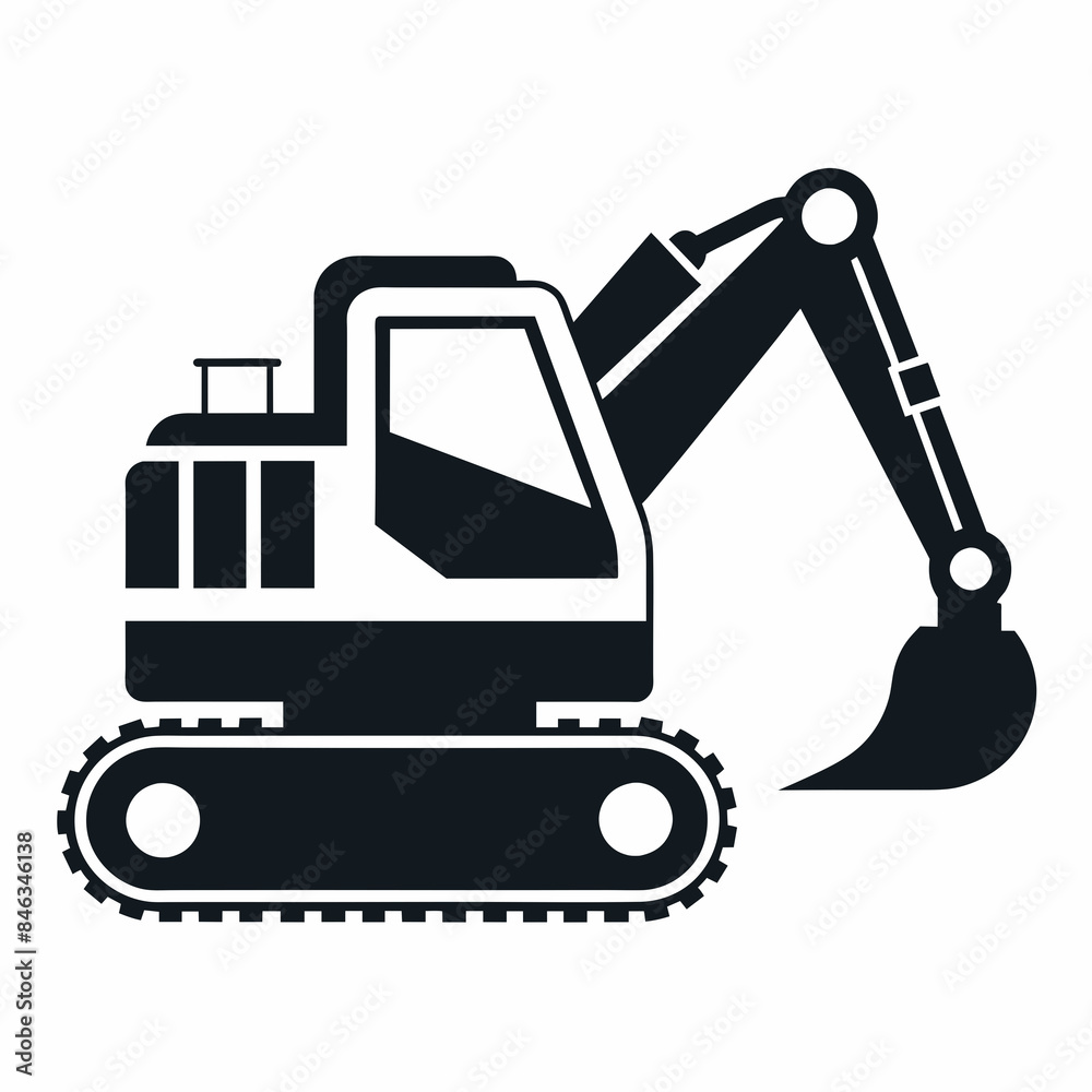 digger excavator vector artwork illustration svg digger excavator vector artwork illustration svg