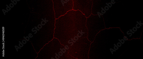 Vector red grunge cracked texture crack on the wall, dark red for horror background	
