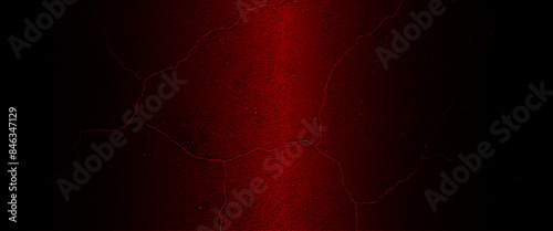 Vector red grunge cracked texture crack on the wall, dark red for horror background	
