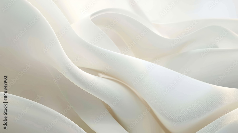 Obraz premium Produce an elegant and modern invitation template with abstract white shapes for weddings or upscale events.