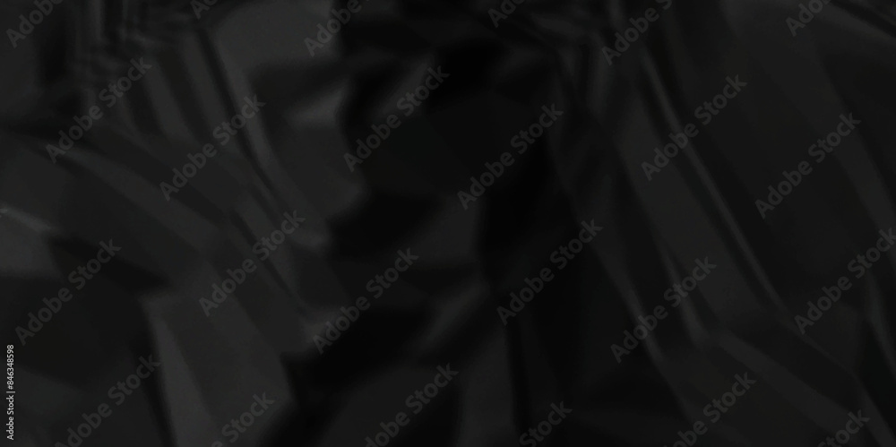 Black crumpled paper background texture pattern overlay. crinkled wrapper rumple wrinkled high resolution arts craft and Seamless black crumpled paper.	
