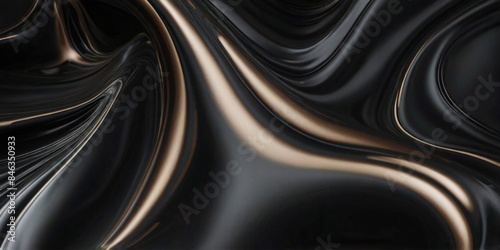 Liquid texture black abstract background