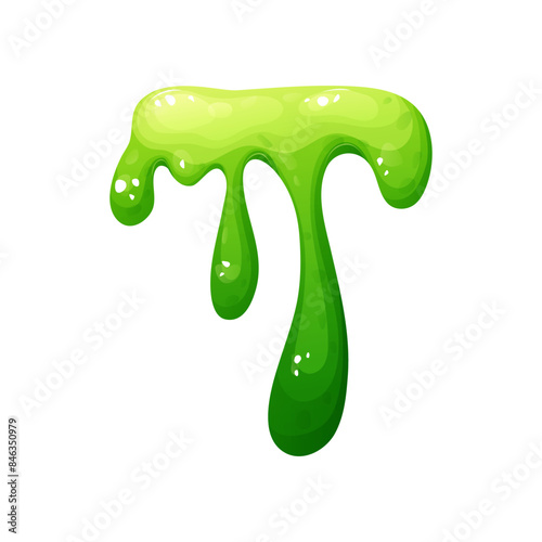 Colorful dripping slime in cartoon. Mucus splashes and liquid drop. Toxic splash, sticky slimy element. Vector illustration isolated on white background