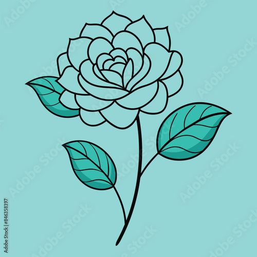 Hand drawn line flowers vector design