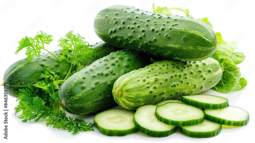 Cucumber isolated white background Cucumber isolated white background