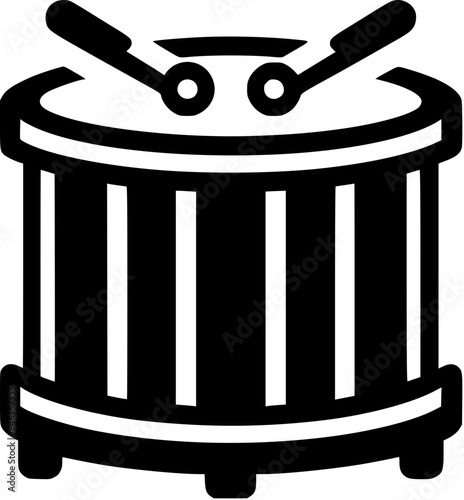 drum with drumsticks icon Generative AI