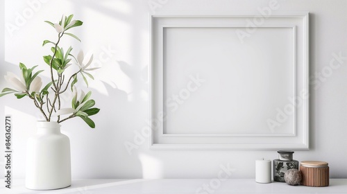 Obraz na płótnie frame empty modern design, isolated on white background w salonie