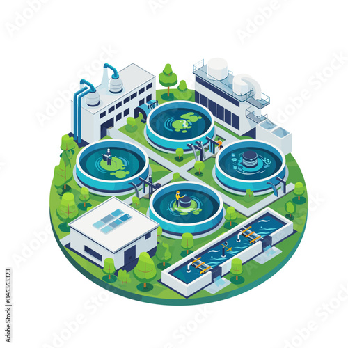 water treatment plant illustration