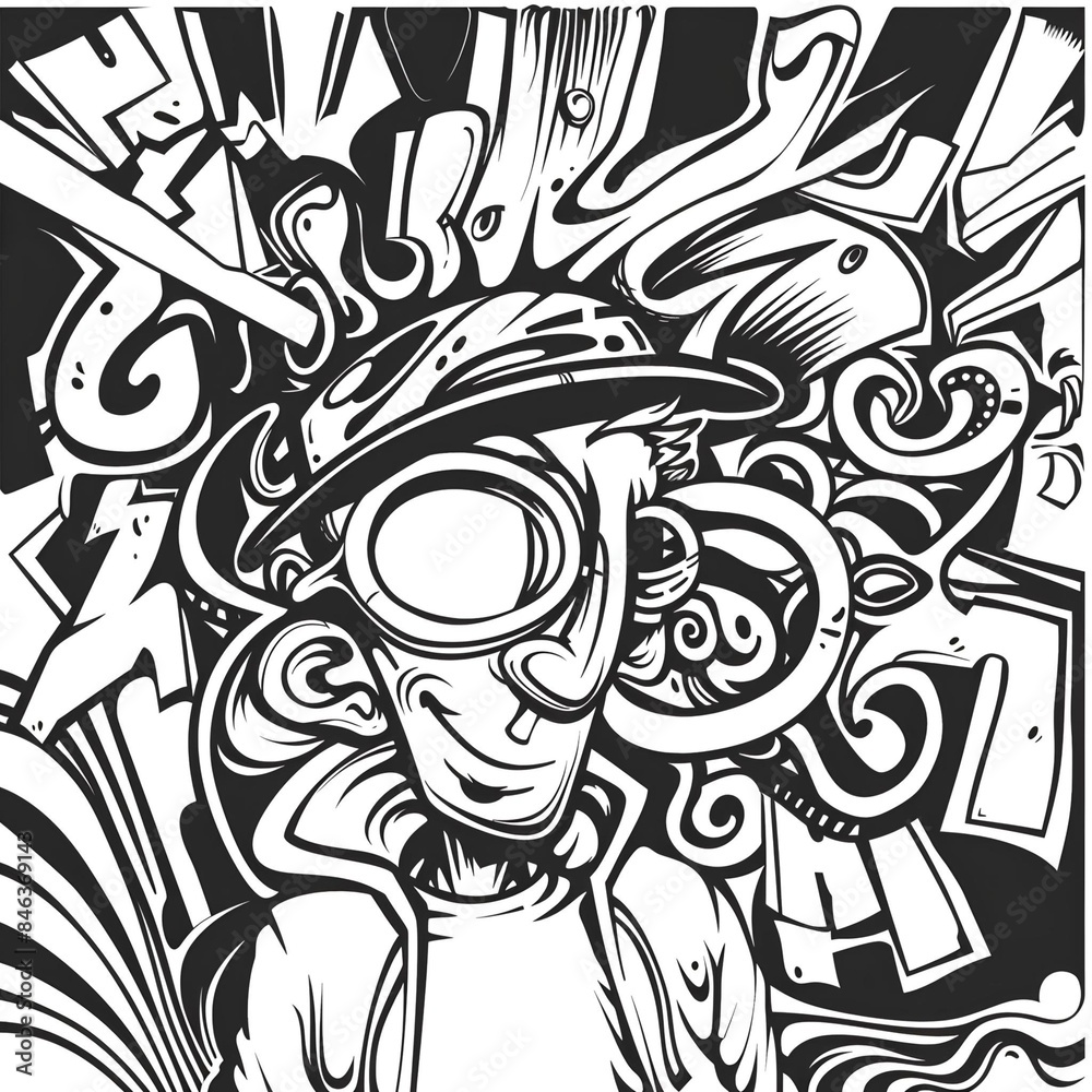 Graphic black and white background Graphic black and white background