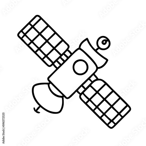 Satellite, wireless satellite technology, Space satellite technologies, space orbital satellite, Satellite icon isolated

