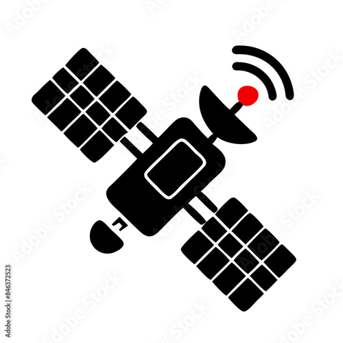 Satellite, wireless satellite technology, Space satellite technologies, space orbital satellite, Satellite icon isolated

