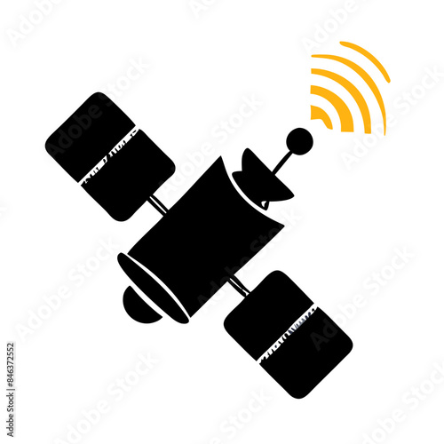 Satellite, wireless satellite technology, Space satellite technologies, space orbital satellite, Satellite icon isolated

