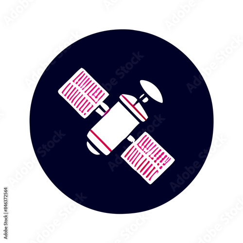 Satellite, wireless satellite technology, Space satellite technologies, space orbital satellite, Satellite icon isolated

