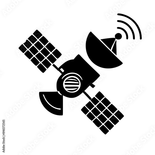 Satellite, wireless satellite technology, Space satellite technologies, space orbital satellite, Satellite icon isolated

