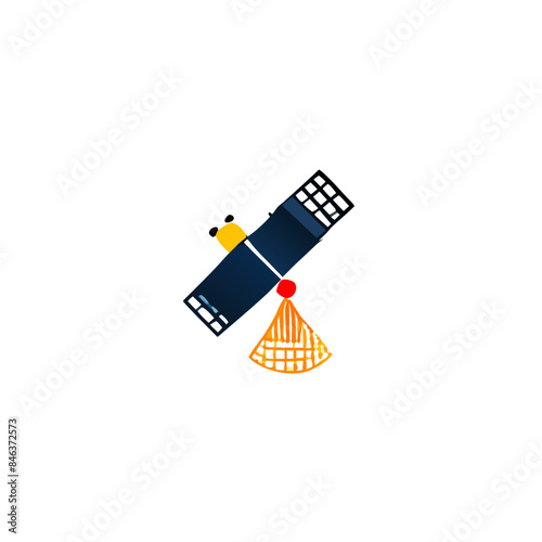 Satellite, wireless satellite technology, Space satellite technologies, space orbital satellite, Satellite icon isolated

