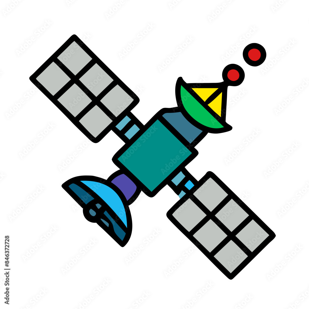 Satellite, wireless satellite technology, Space satellite technologies, space orbital satellite, Satellite icon isolated
Satellite, wireless satellite technology, Space satellite technologies, space orbital satellite, Satellite icon isolated