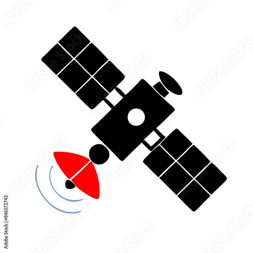 Satellite, wireless satellite technology, Space satellite technologies, space orbital satellite, Satellite icon isolated

