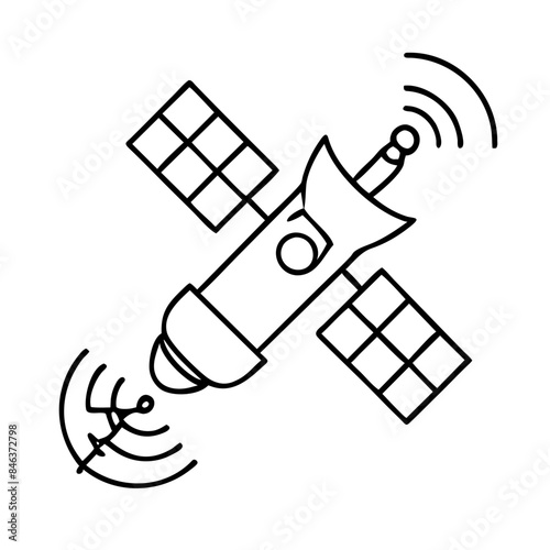 Satellite, wireless satellite technology, Space satellite technologies, space orbital satellite, Satellite icon isolated

