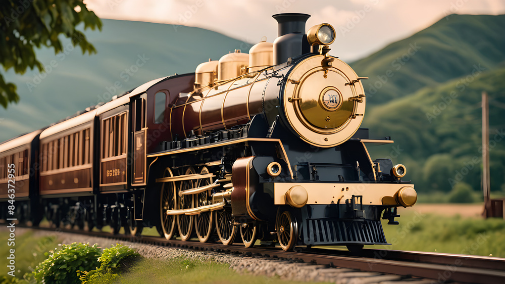 Naklejka premium old steam train