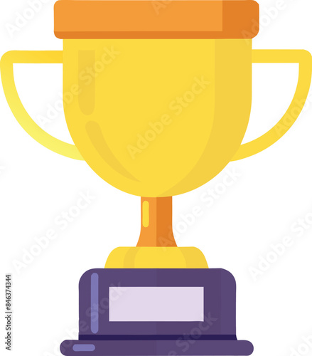 gold trophy cup icon logo vector illustration,  winner trophy isolated on a white background, championship cup winner symbol, 