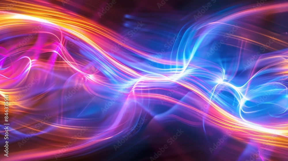 Digital energy concept with vibrant light trails Digital energy concept with vibrant light trails