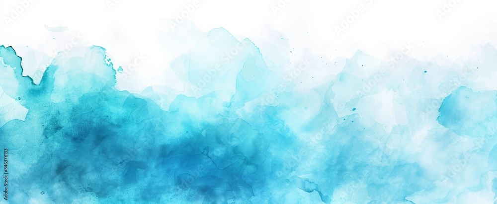 Blue, teal washout fluffy cloudscape building cloudy smoke, fluid water or wavy and awesome pattern for all summer, sea, vacation projects.