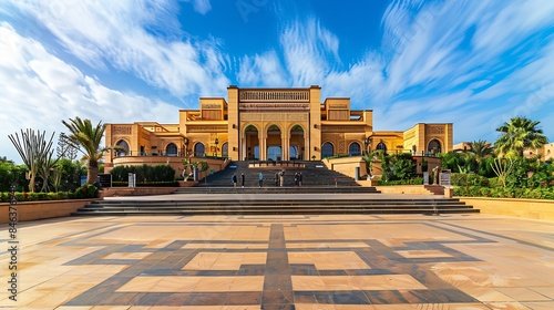 Landscape of Majestic Grand Theatre of Rabat Morocco_Paysage du Majestueux Grand Thtre de Rabat Maroc : Generative AI photo