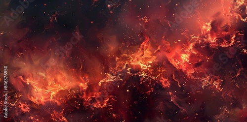 Astronomical Event with Lava and Flame concept © Irfanan